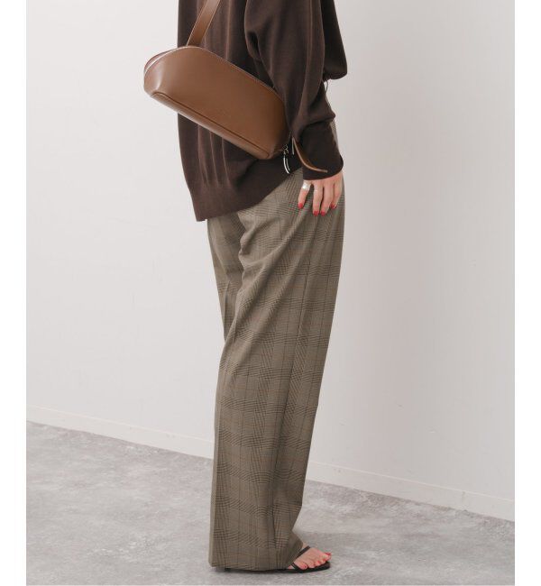 Spick and Span「ウォッシャブルチェックストレッチパンツ」|スラックス|