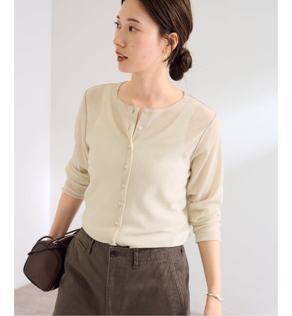 FRAMeWORK「≪追加 / 新色≫チュールフロッキーカーディガン」|カーディガン|