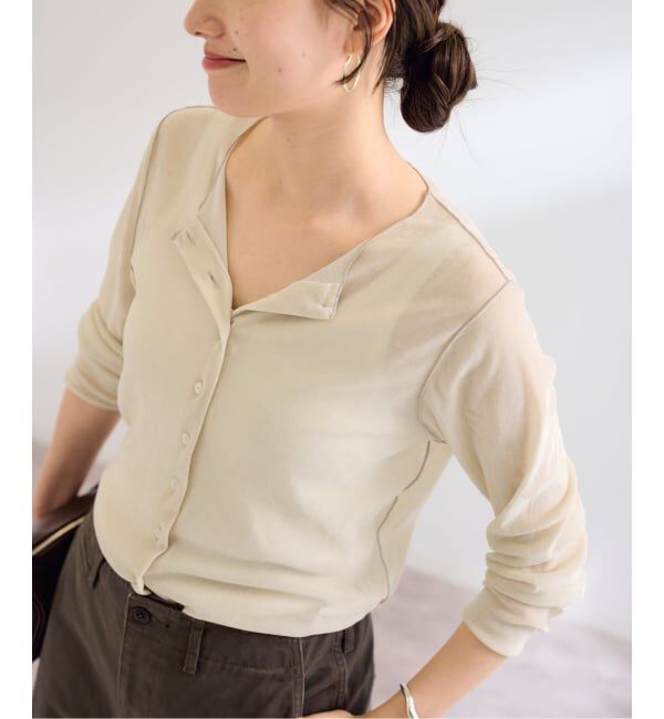 FRAMeWORK「≪追加 / 新色≫チュールフロッキーカーディガン」|カーディガン|