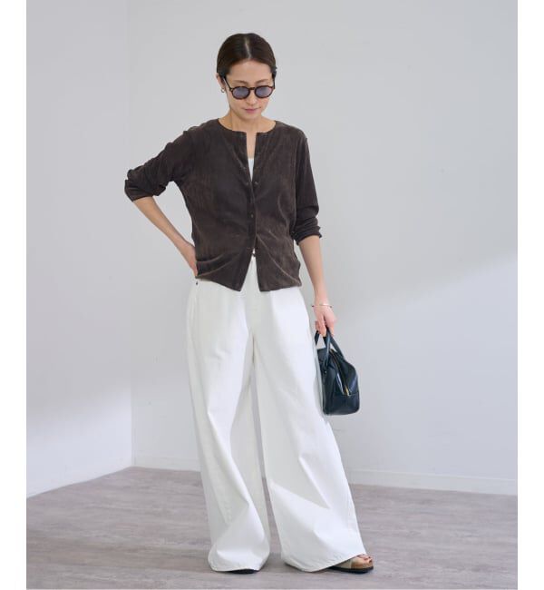 FRAMeWORK「≪追加 / 新色≫チュールフロッキーカーディガン」|カーディガン|