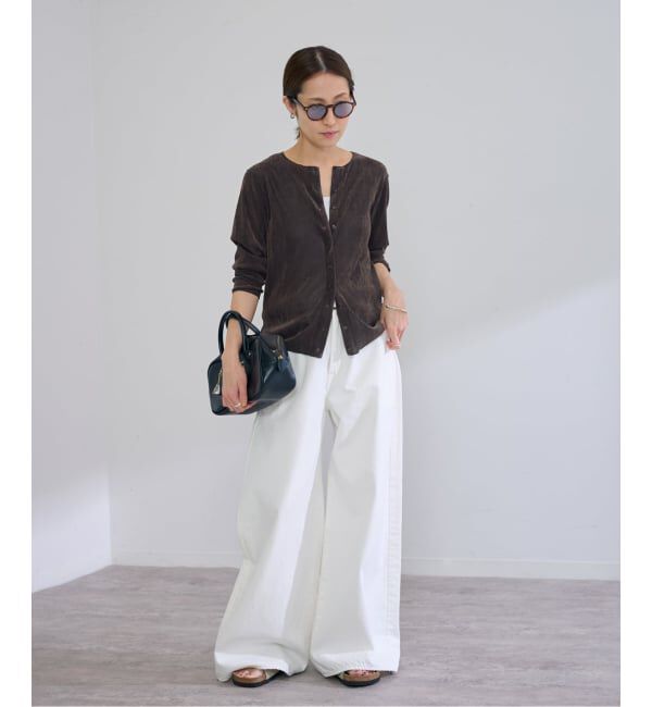 FRAMeWORK「≪追加 / 新色≫チュールフロッキーカーディガン」|カーディガン|