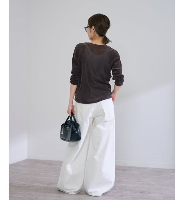 FRAMeWORK「≪追加 / 新色≫チュールフロッキーカーディガン」|カーディガン|