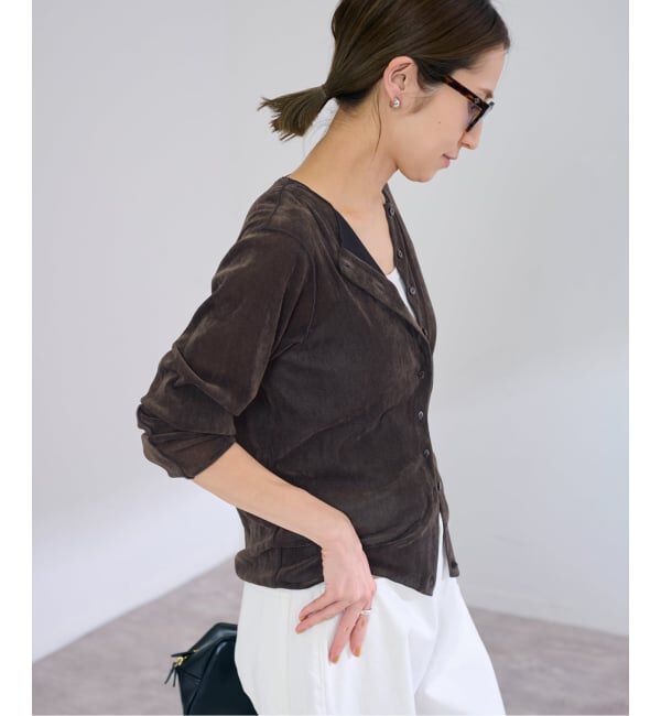 FRAMeWORK「≪追加 / 新色≫チュールフロッキーカーディガン」|カーディガン|