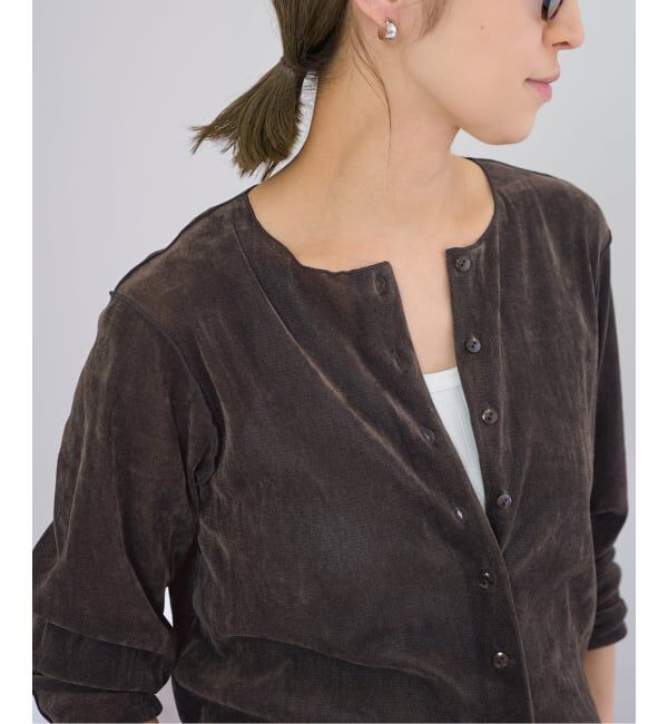 FRAMeWORK「≪追加 / 新色≫チュールフロッキーカーディガン」|カーディガン|