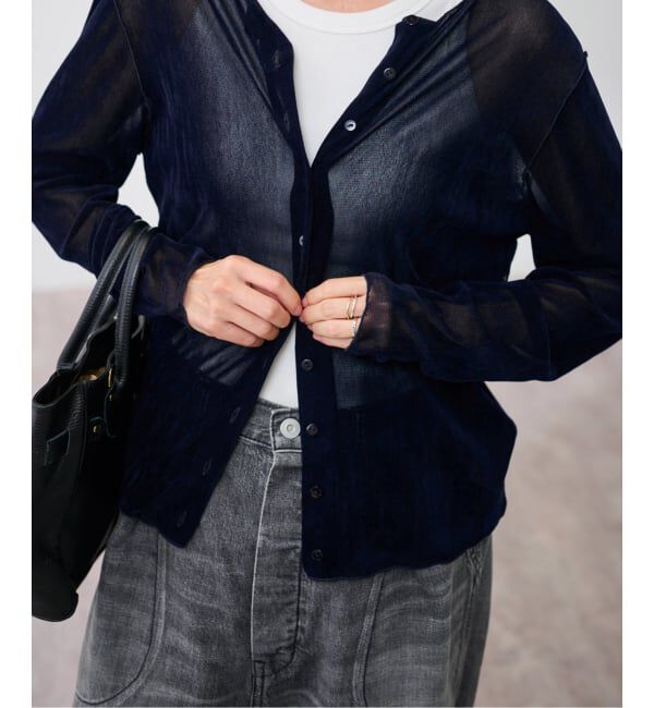 FRAMeWORK「≪追加 / 新色≫チュールフロッキーカーディガン」|カーディガン|