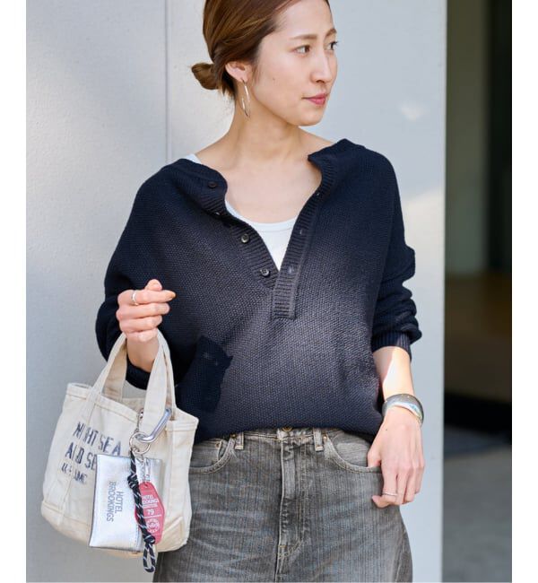 FRAMeWORK「≪追加 / 新色≫カノコ2WAYヘンリーニット」|ニット・セーター|