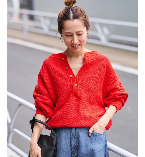 FRAMeWORK「≪追加 / 新色≫カノコ2WAYヘンリーニット」|ニット・セーター|