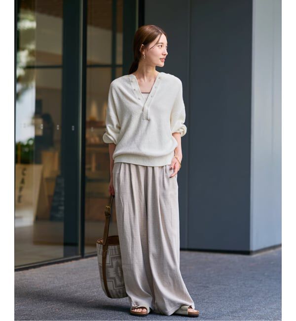 FRAMeWORK「≪追加 / 新色≫カノコ2WAYヘンリーニット」|ニット・セーター|