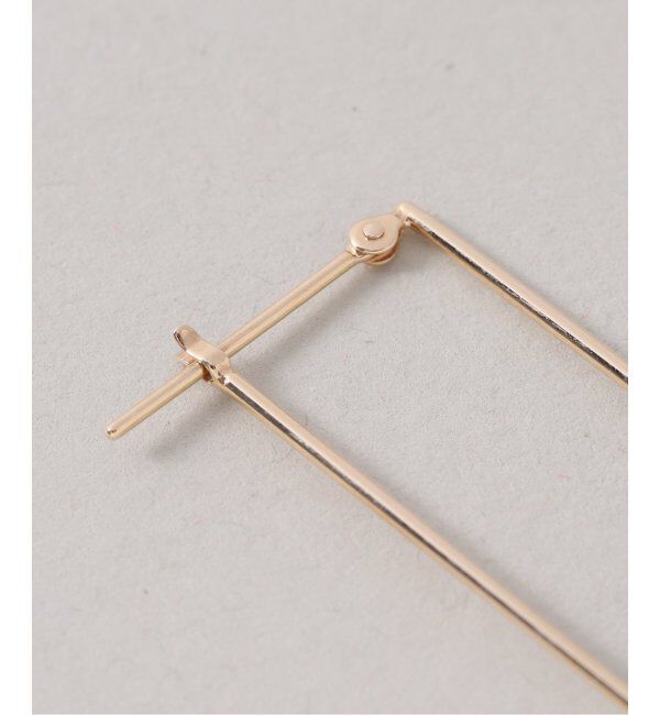 Lilas by Spick&Span「スラストスモーキースクエアピアス K10（片耳）」|ピアス|