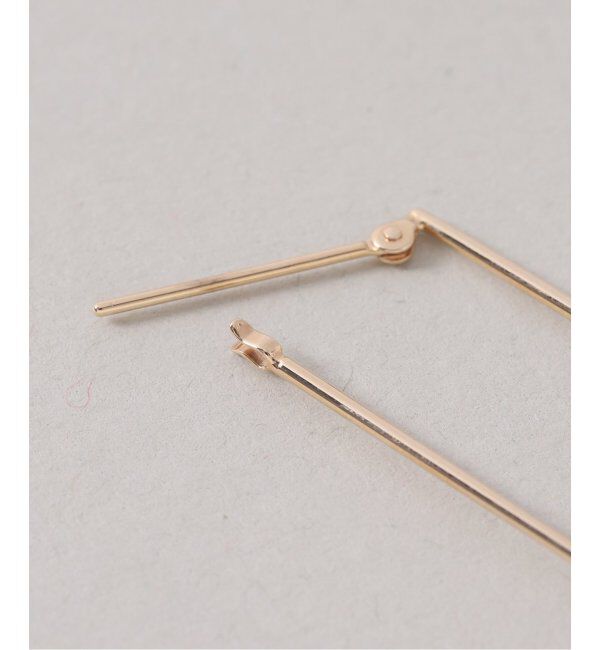 Lilas by Spick&Span「スラストスモーキースクエアピアス K10（片耳）」|ピアス|