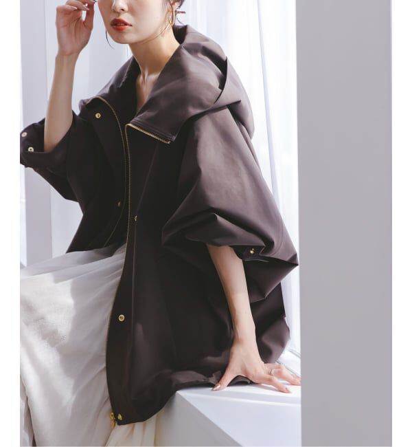 NOBLE「《追加》ハイツイストダブルクロスフーディブルゾン」|その他|ブラウン