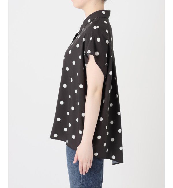 Spick and Span「《WEB限定3追加》ドットフレンチスリーブシャツ」|シャツ・ブラウス|