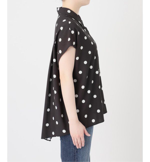 Spick and Span「《WEB限定3追加》ドットフレンチスリーブシャツ」|シャツ・ブラウス|