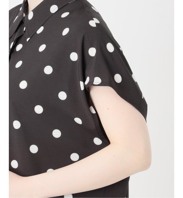 Spick and Span「《WEB限定3追加》ドットフレンチスリーブシャツ」|シャツ・ブラウス|