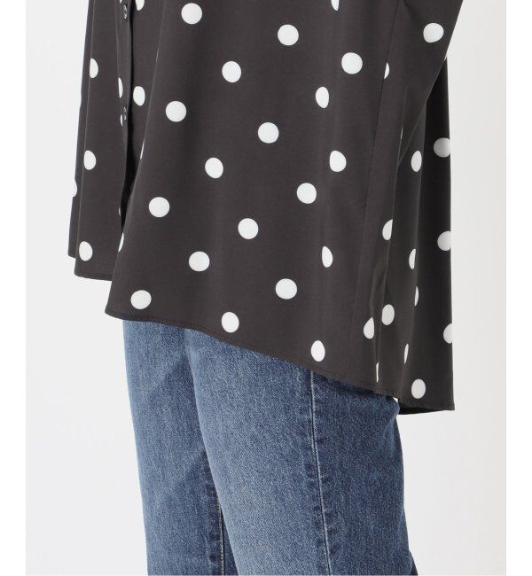 Spick and Span「《WEB限定3追加》ドットフレンチスリーブシャツ」|シャツ・ブラウス|