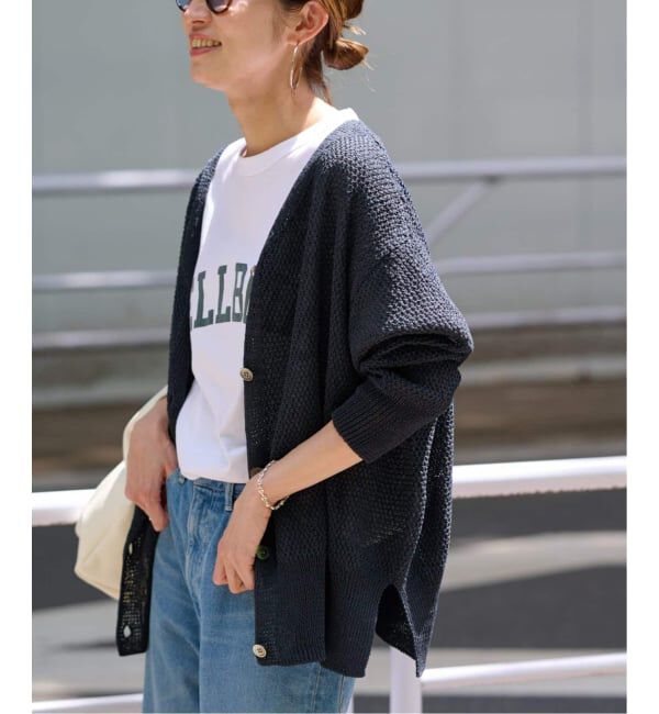 FRAMeWORK「≪追加≫カノコ 2WAY Back開きカーディガン」|カーディガン|ネイビー