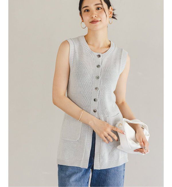 NOBLE「【NOBLE&times;L'AUBE BLANC】フロントボタンニットベスト」|ニット・セーター|