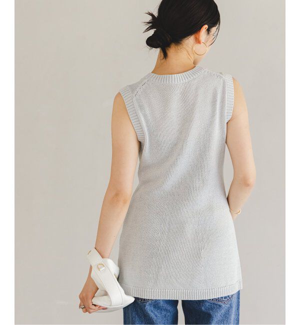 NOBLE「【NOBLE&times;L'AUBE BLANC】フロントボタンニットベスト」|ニット・セーター|