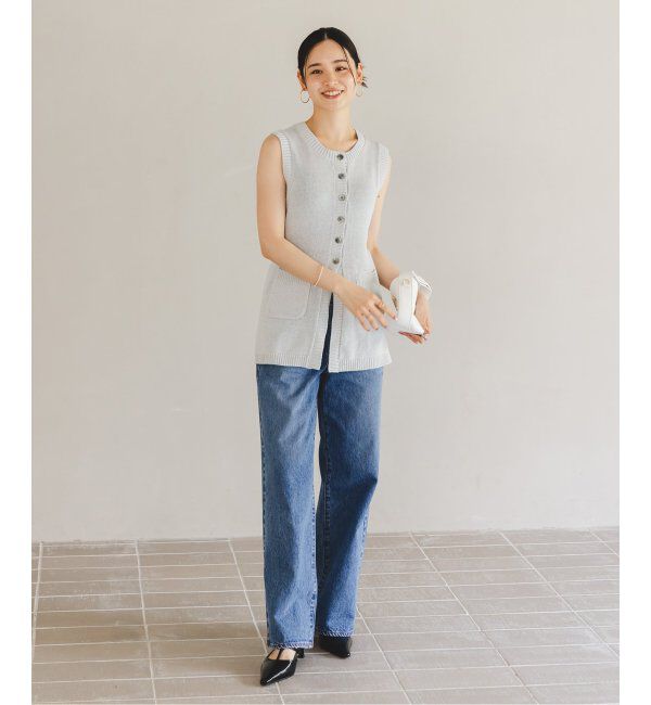 NOBLE「【NOBLE&times;L'AUBE BLANC】フロントボタンニットベスト」|ニット・セーター|