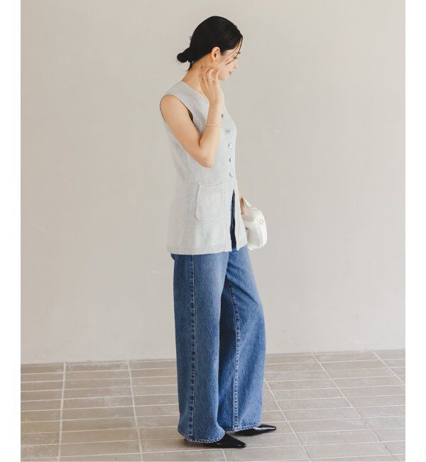 NOBLE「【NOBLE&times;L'AUBE BLANC】フロントボタンニットベスト」|ニット・セーター|