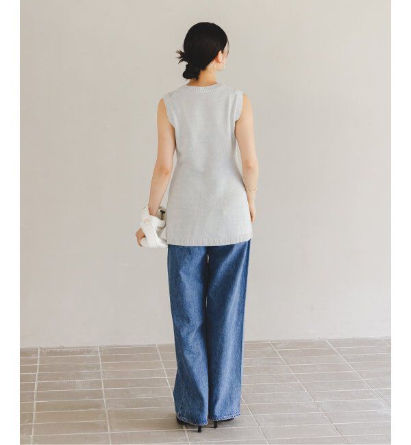 NOBLE「【NOBLE&times;L'AUBE BLANC】フロントボタンニットベスト」|ニット・セーター|