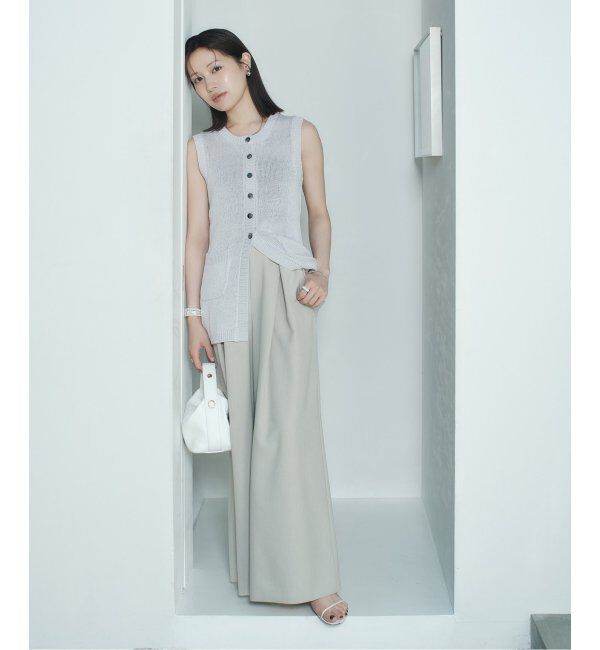 NOBLE「【NOBLE&times;L'AUBE BLANC】フロントボタンニットベスト」|ニット・セーター|