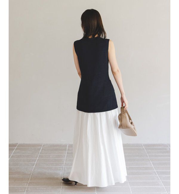 NOBLE「【NOBLE&times;L'AUBE BLANC】フロントボタンニットベスト」|ニット・セーター|