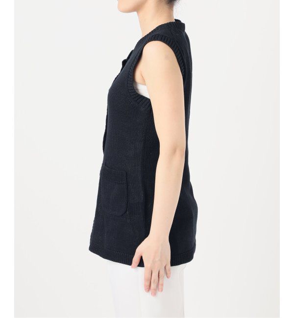 NOBLE「【NOBLE&times;L'AUBE BLANC】フロントボタンニットベスト」|ニット・セーター|