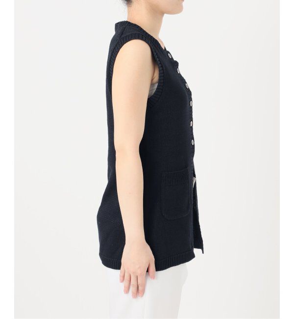 NOBLE「【NOBLE&times;L'AUBE BLANC】フロントボタンニットベスト」|ニット・セーター|
