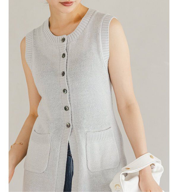 NOBLE「【NOBLE&times;L'AUBE BLANC】フロントボタンニットベスト」|ニット・セーター|