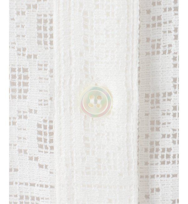 Spick and Span「《WEB限定 / 追加3》PEレースフレンチスリーブシャツ」|シャツ・ブラウス|