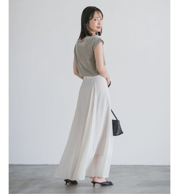 NOBLE「《追加》シアーベロアキャップスリーブTee」|Tシャツ・カットソー|