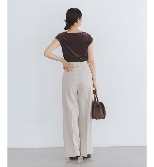 NOBLE「《追加》シアーベロアキャップスリーブTee」|Tシャツ・カットソー|