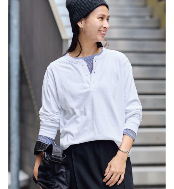 FRAMeWORK「Healthknit/ヘルスニット ヘンリーロングスリーブ」|Tシャツ・カットソー|