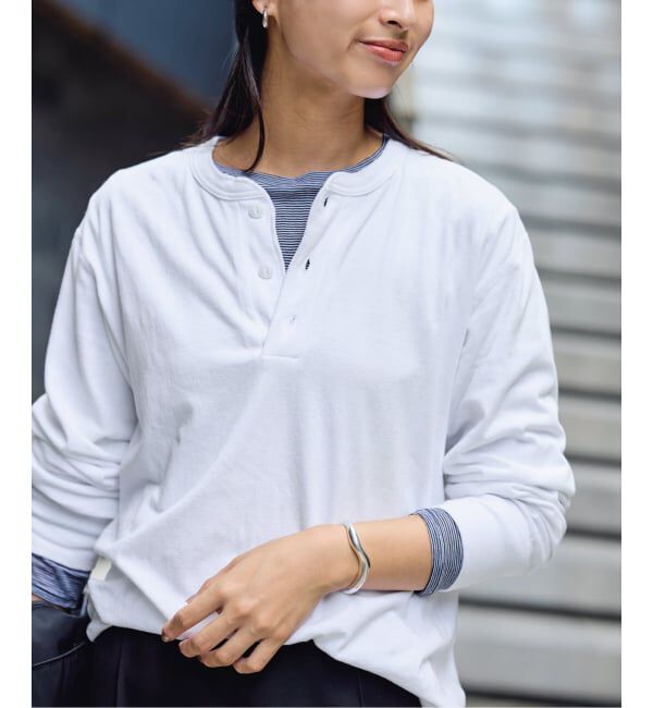 FRAMeWORK「Healthknit/ヘルスニット ヘンリーロングスリーブ」|Tシャツ・カットソー|