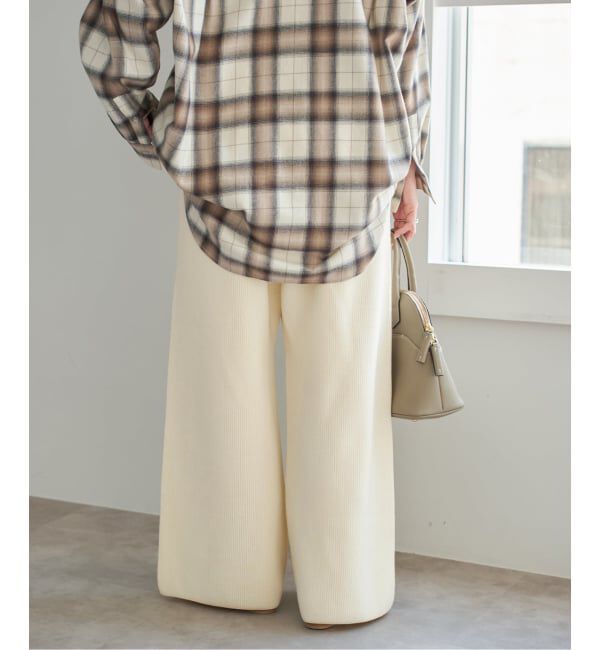 Spick and Span「片畦ニットパンツ」|その他|