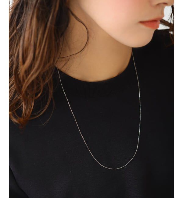 Lilas by Spick&Span「《WEB限定》シャインカットアズキチェーンネックレス 50cm WG K10」|ネックレス|