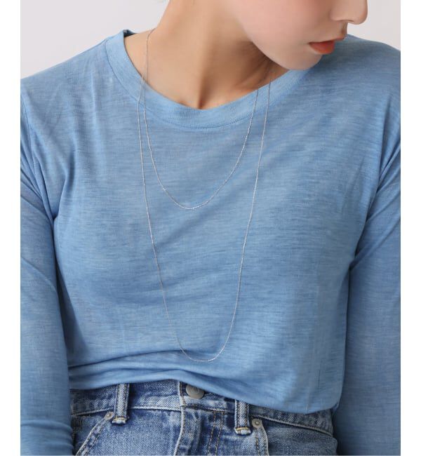 Lilas by Spick&Span「《WEB限定》シャインカットアズキチェーンネックレス 50cm WG K10」|ネックレス|