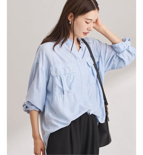 FRAMeWORK「SILKコンピースダイWORK-シャツ」|シャツ・ブラウス|