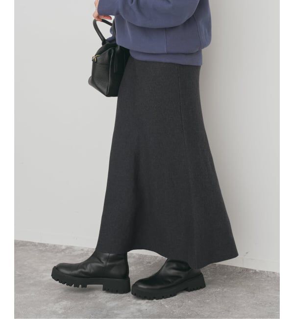 Spick and Span「スムースニットフレアスカート」|スカート|グレー