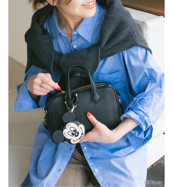 Spick and Span「《WEB限定追加3》WIFFLE / ウィッフル 別注ミッキーキーホルダーポーチ」|キーケース|ブラック