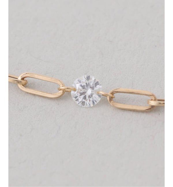 Lilas by Spick&Span「ホールダイヤ5pクリップチェーンネックレス K18」|ネックレス|