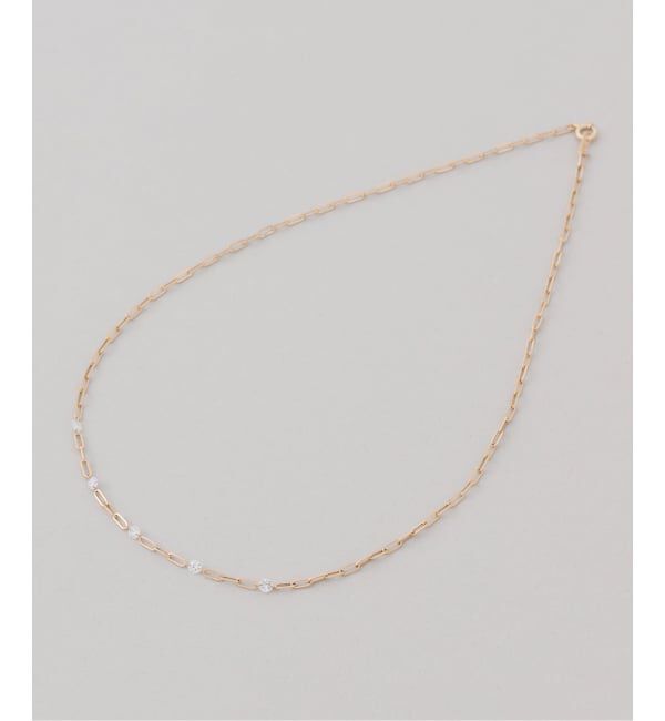 Lilas by Spick&Span「ホールダイヤ5pクリップチェーンネックレス K18」|ネックレス|