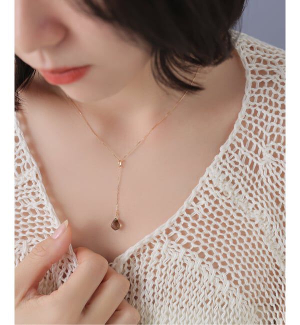 Lilas by Spick&Span「ツイストカットスモーキークォーツチェーンチャーム K10」|その他|ゴールド