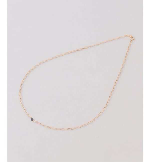 Lilas by Spick&Span「ブラックホールダイヤ1pクリップチェーンネックレス K18」|ネックレス|