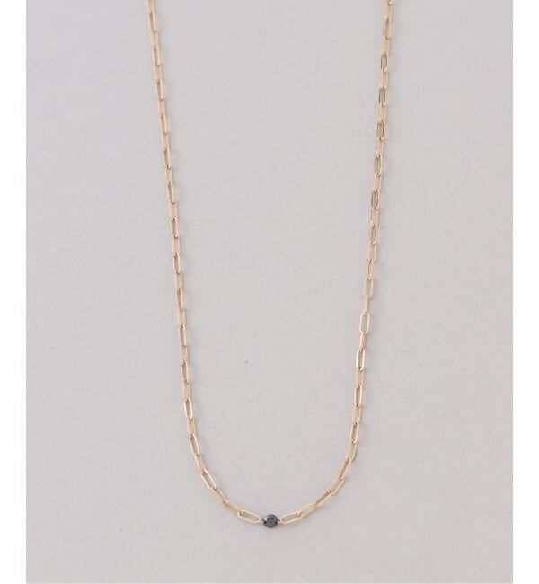 Lilas by Spick&Span「ブラックホールダイヤ1pクリップチェーンネックレス K18」|ネックレス|