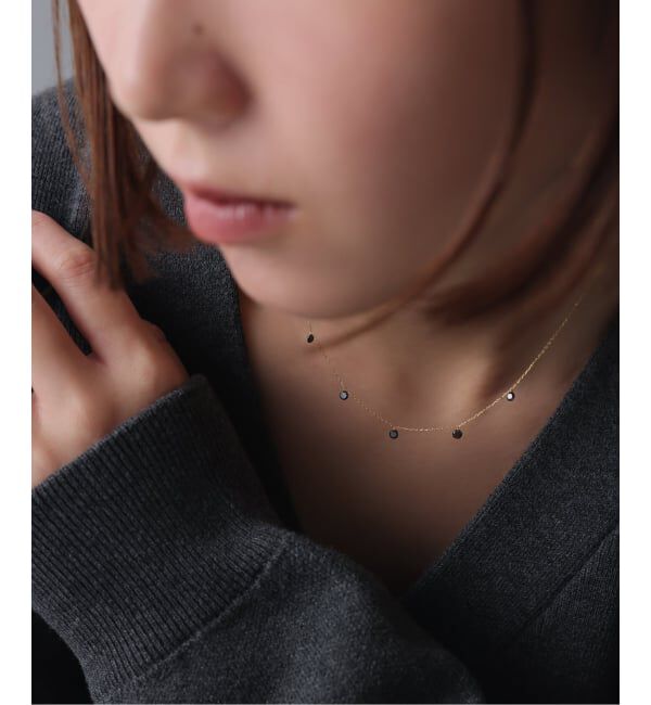 Lilas by Spick&Span「ブラックホールダイヤ5pネックレス K18」|ネックレス|