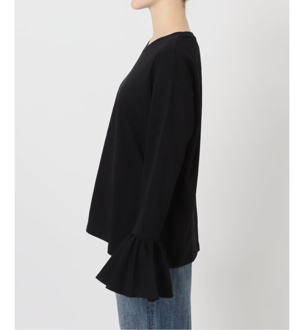 Spick and Span「《予約》フリルスリーブクルーネックTEE」|Tシャツ・カットソー|