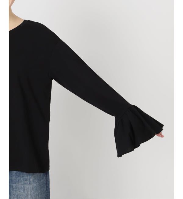 Spick and Span「《予約》フリルスリーブクルーネックTEE」|Tシャツ・カットソー|