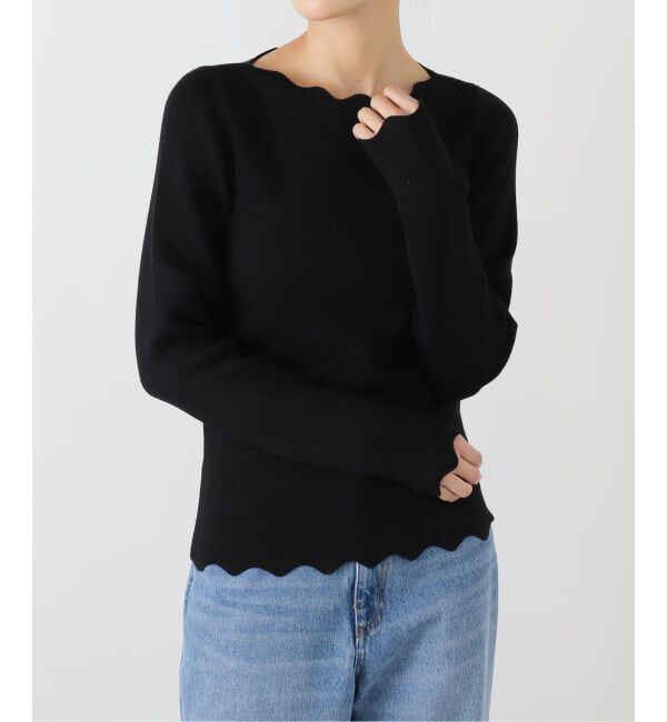  「pom AMSTERDAM / ポムアムステルダム BODHI TOP」|ニット・セーター|ブラック